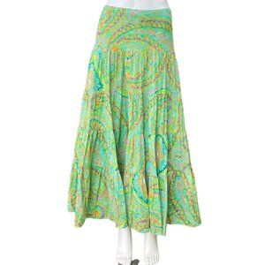 Paisley Print Lauren Cotton Maxi Skirt
